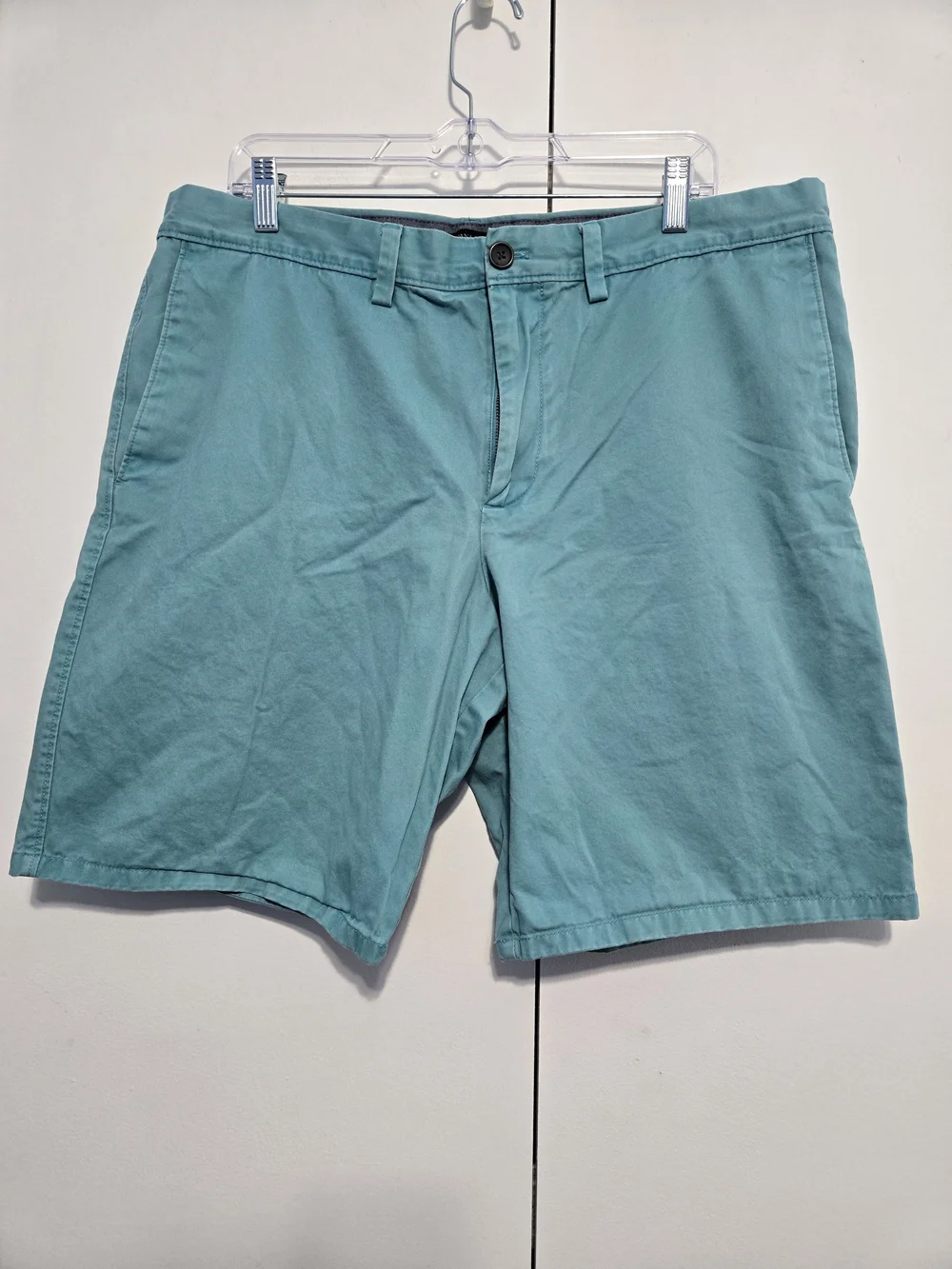 Banana Republic Aiden Shorts Mens 36 Aqua Blue Chino Casual‎ Cotton